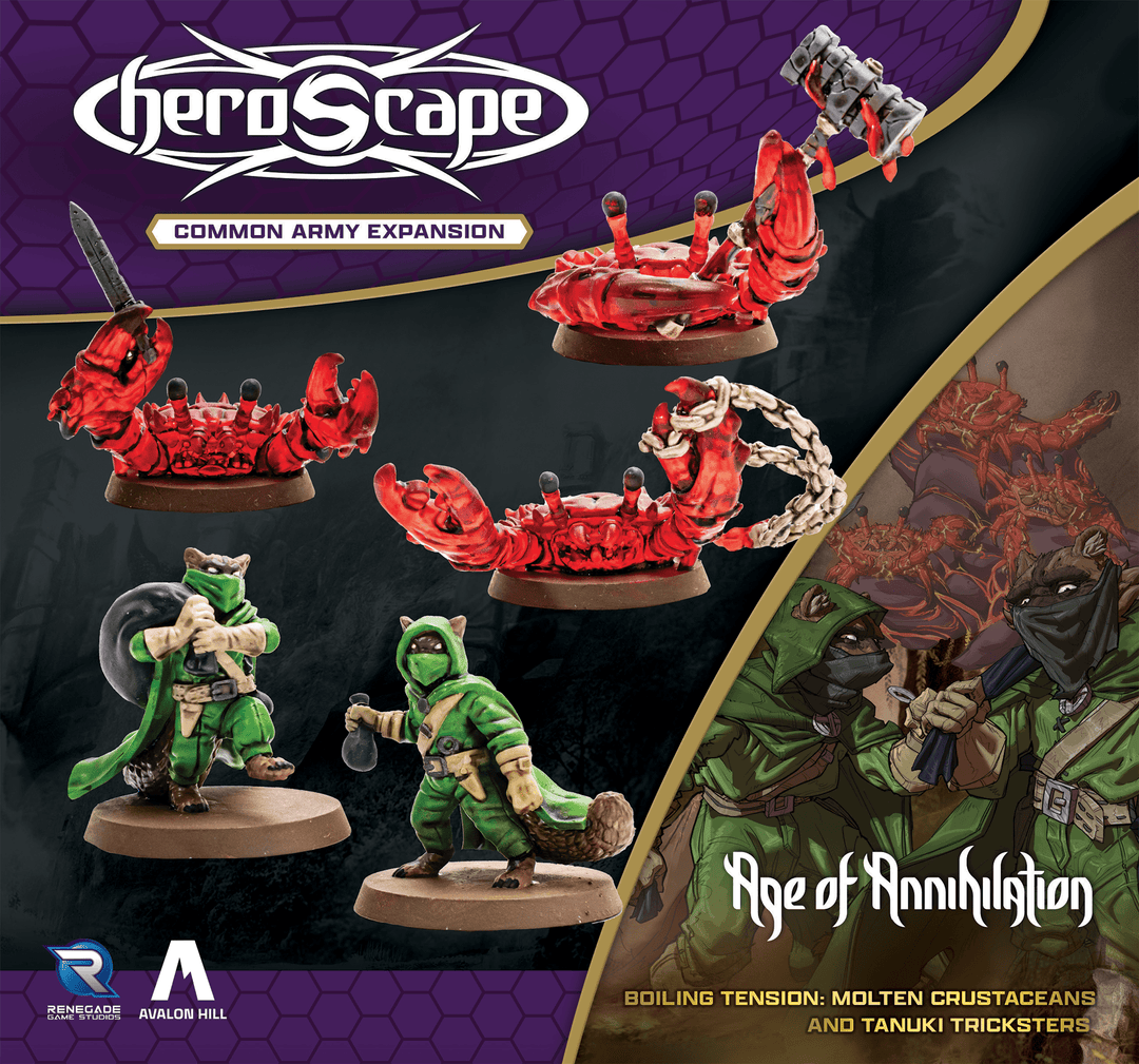 Heroscape: Molten Crustaceans & Tanuki Tricksters Common Army Expansion