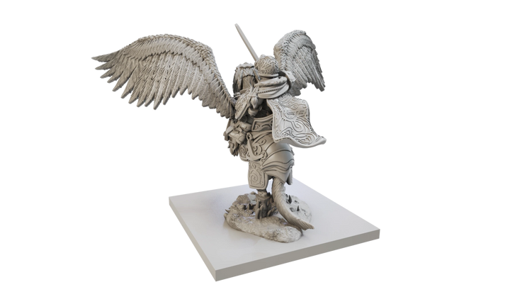 Kings of War: Halflings - Muster Captain on Winged Aralez