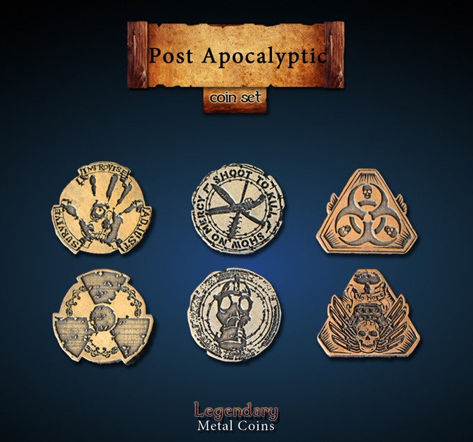 Legendary Metal Coins - Post Apocalyptic (Drawlab)
