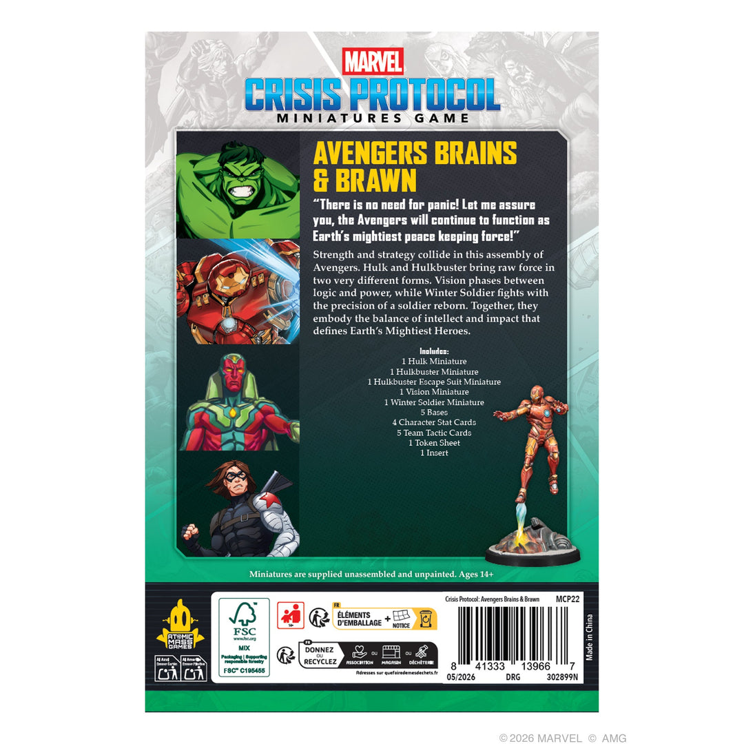 Marvel Crisis Protocol – Avengers Brains & Brawn Character Pack