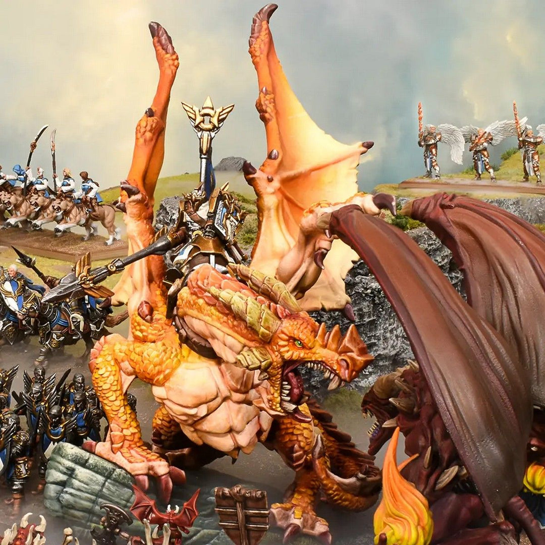 Kings of War: High Paladin on Dragon