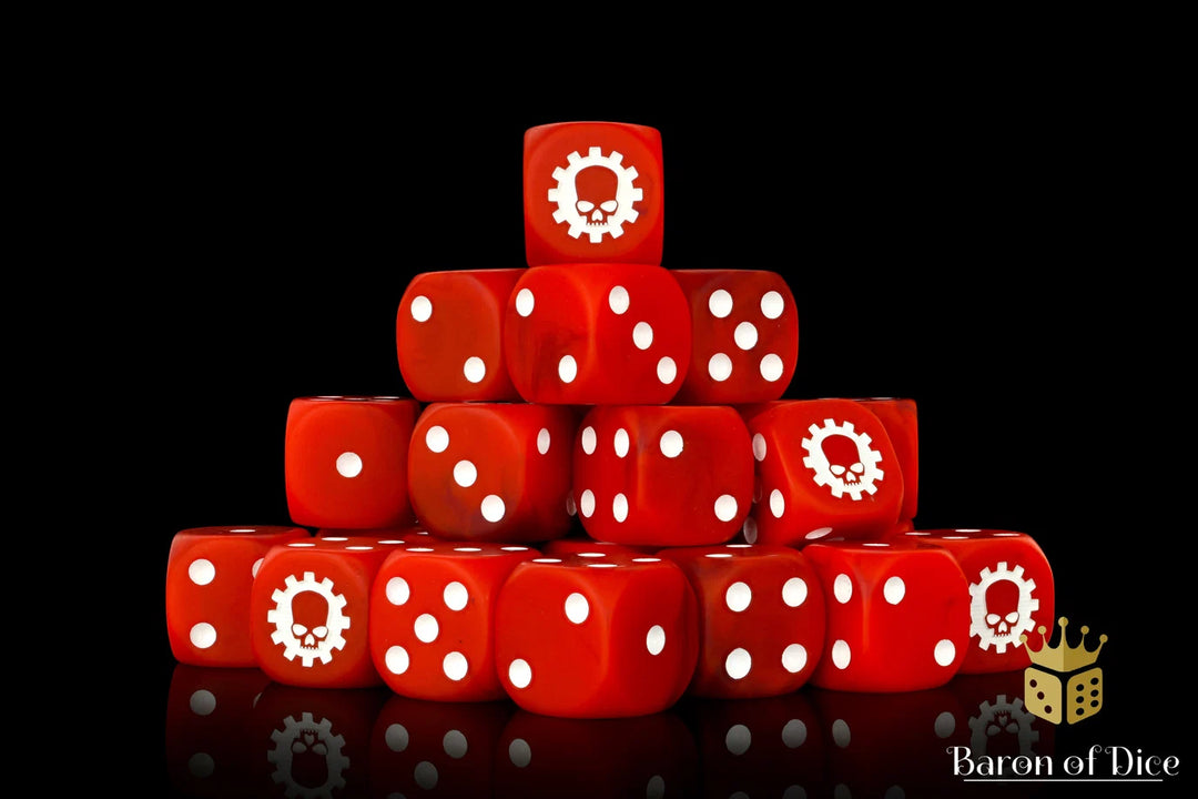 Martian Red Dice Set (Round) - Baron of Dice