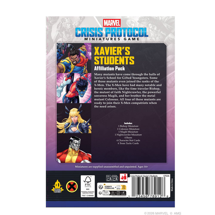 Marvel: Crisis Protocol - Xavier’s Students Affiliation Pack