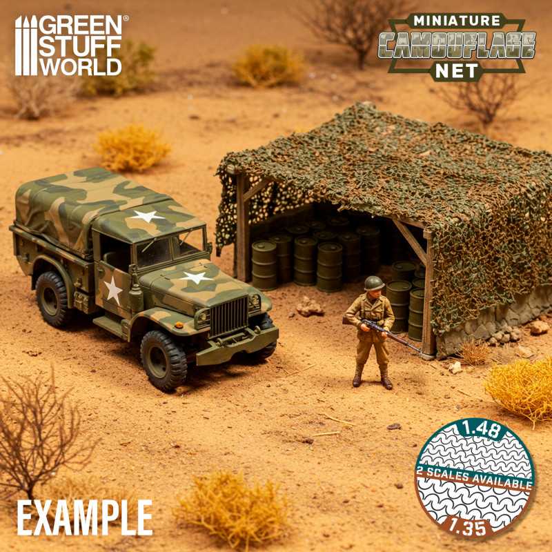Miniature Camouflage Nets Khaki 1:35 (Green Stuff World)