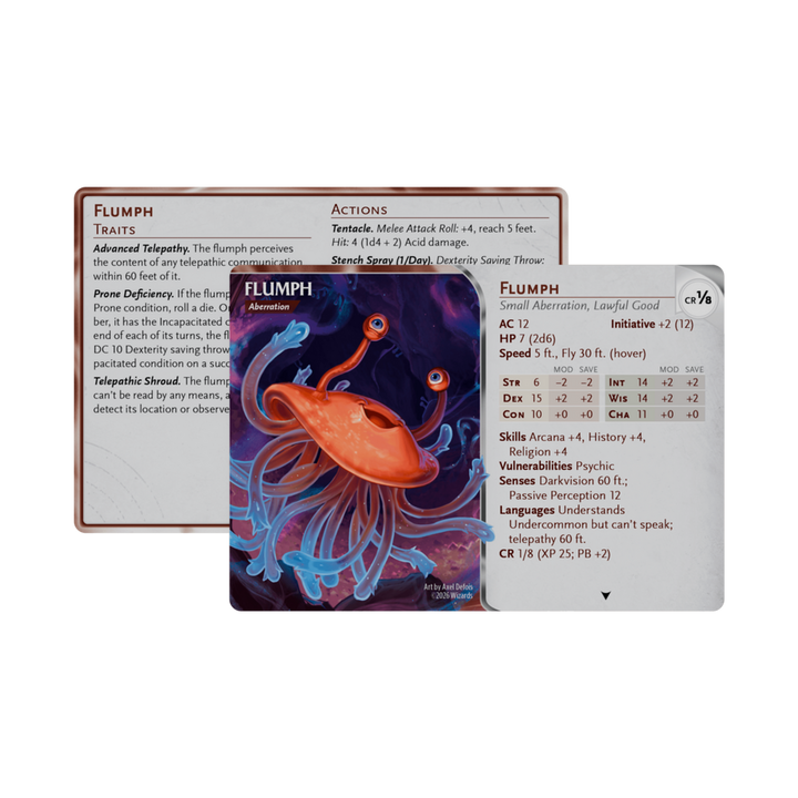 Dungeons & Dragons (5th Edition) - Monsters: Mystical and Menacing Reference Cards