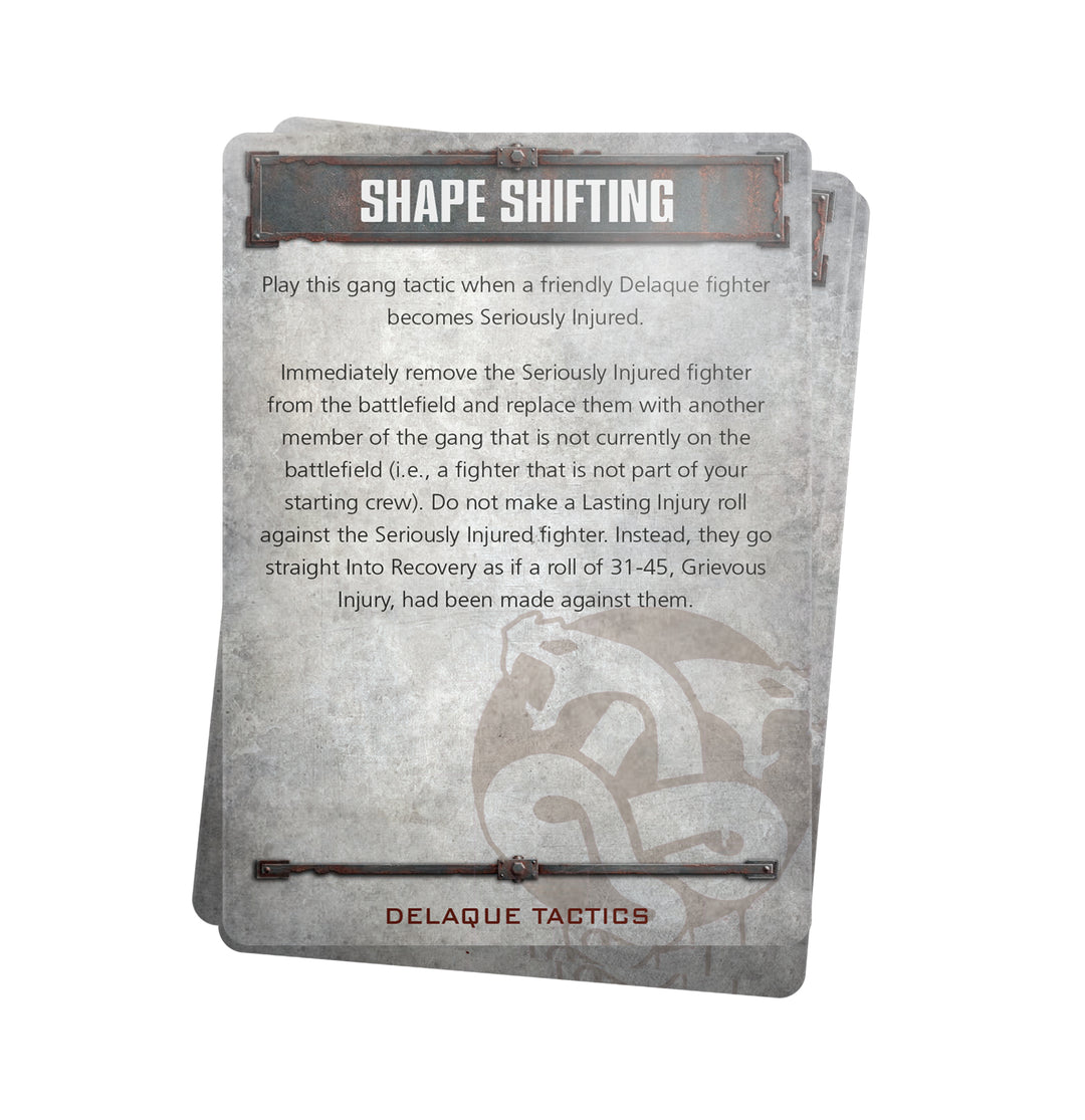 Necromunda: Delaque Gang Tactics Cards (Second Edition)