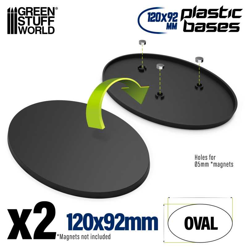 Plastic Bases - Oval Pill 120x92mm (Green Stuff World)