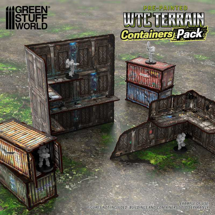 Pre-painted WTC container (Pack x4) (Green Stuff World)