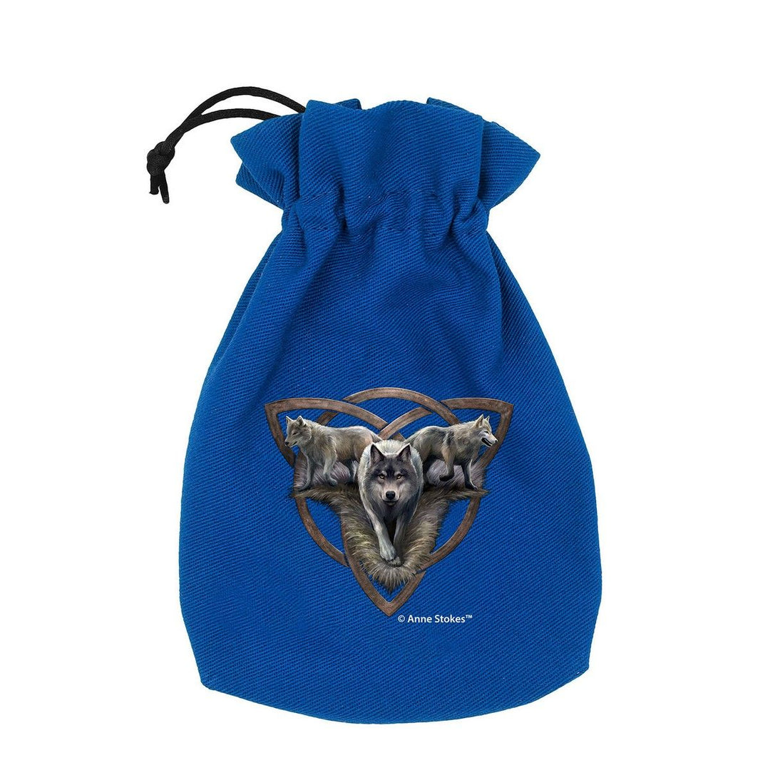Anne Stokes Dice Pouch: Wolf Trio (Q-Workshop) (BAST209)