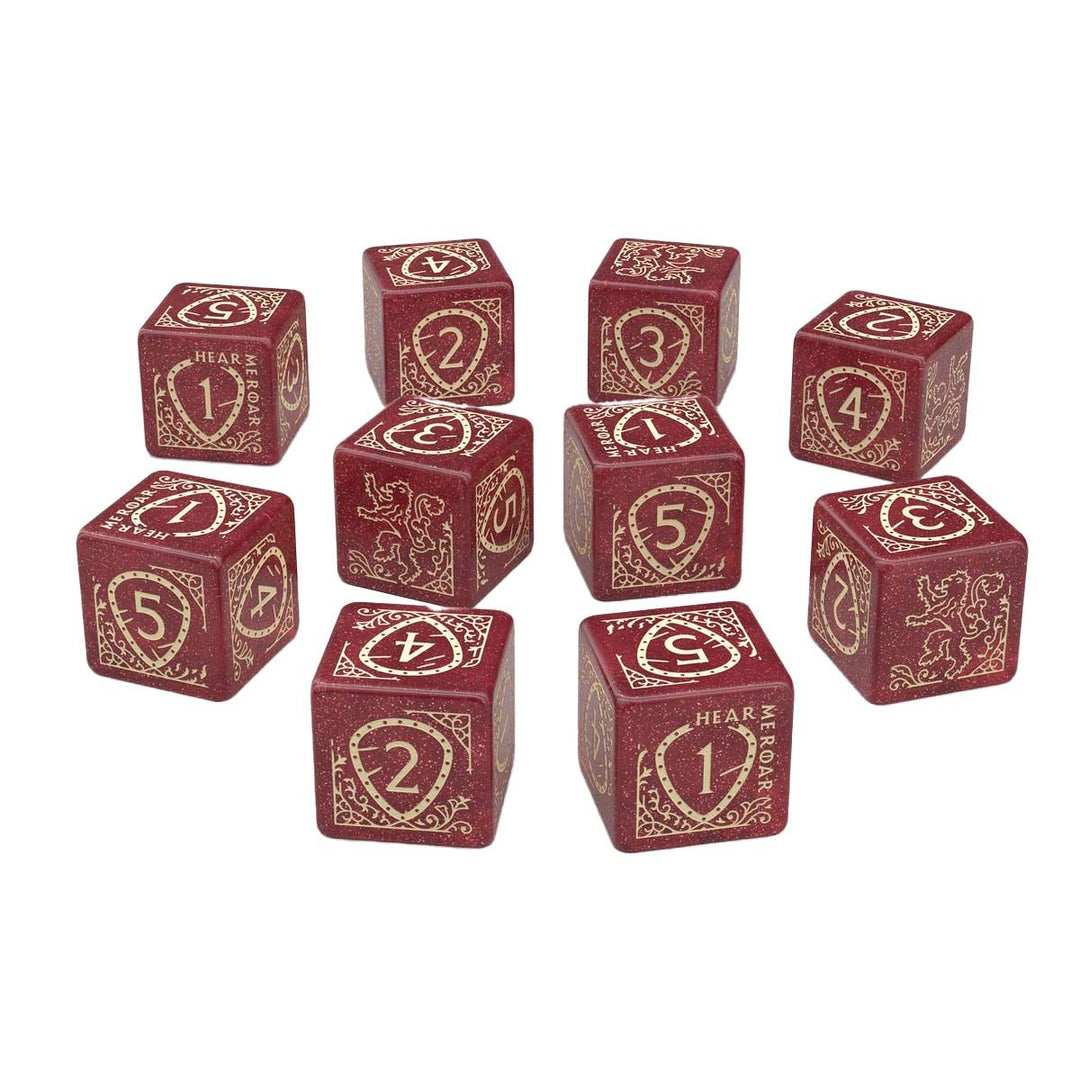 Game of Thrones: Lannister 10x D6 Dice Set (Q-Workshop)