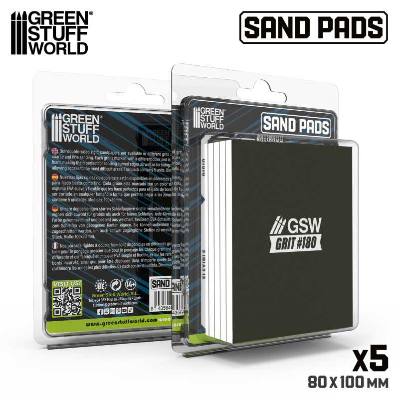 Rigid Sanding Pads 180 grit (Green Stuff World)