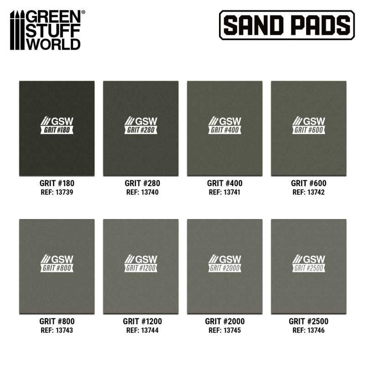 Rigid Sanding Pads 600 grit (Green Stuff World)