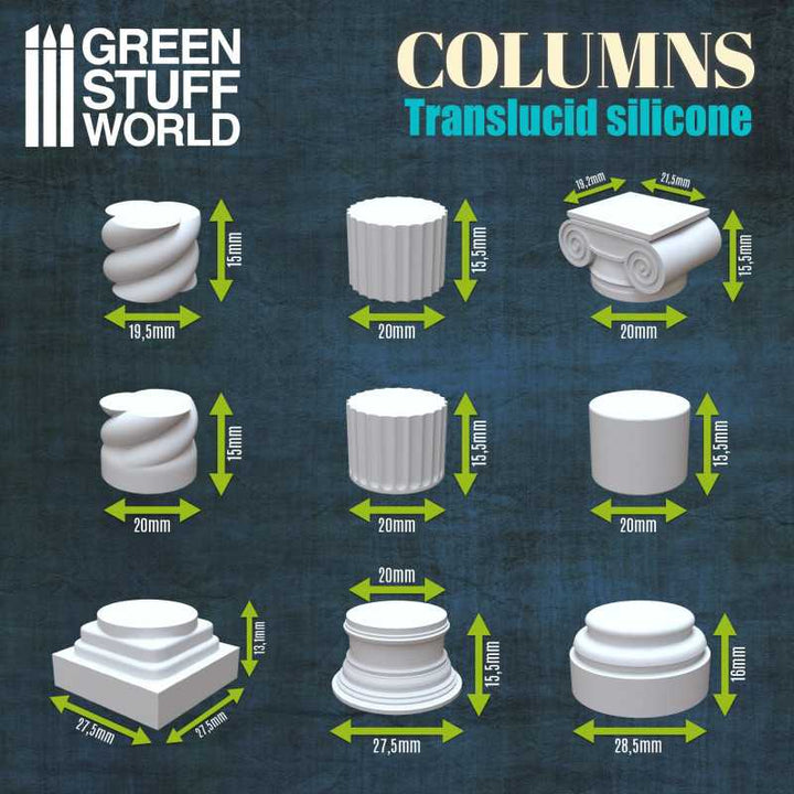 Silicone Molds - Columns (Green Stuff World)