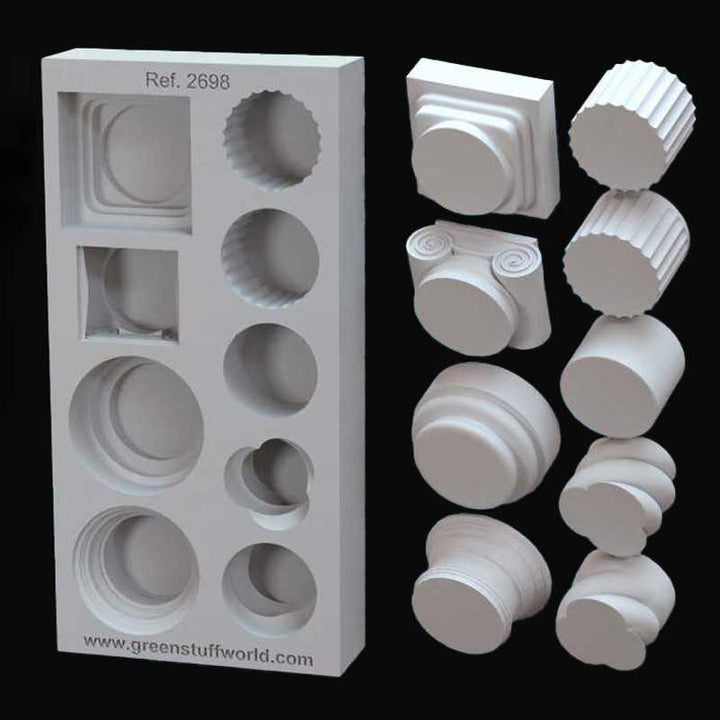 Silicone Molds - Columns (Green Stuff World)