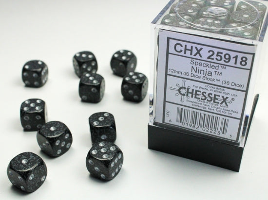 Speckled Ninja 12mm d6 Dice Block (36 dice) (Chessex) (25918)