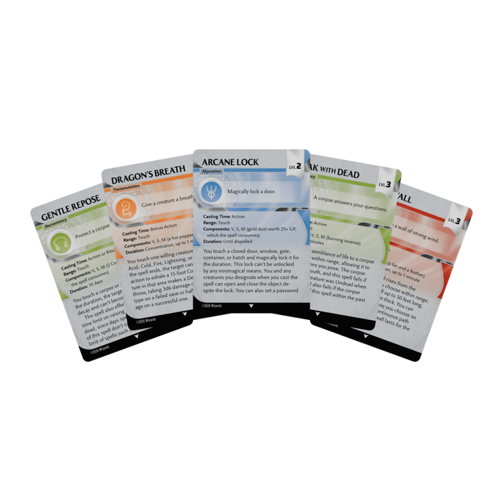 Dungeons & Dragons (5th Edition) - Spell Reference Cards: Levels 2–3