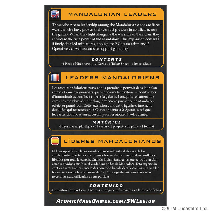 Star Wars: Legion - Mandalorian Leaders