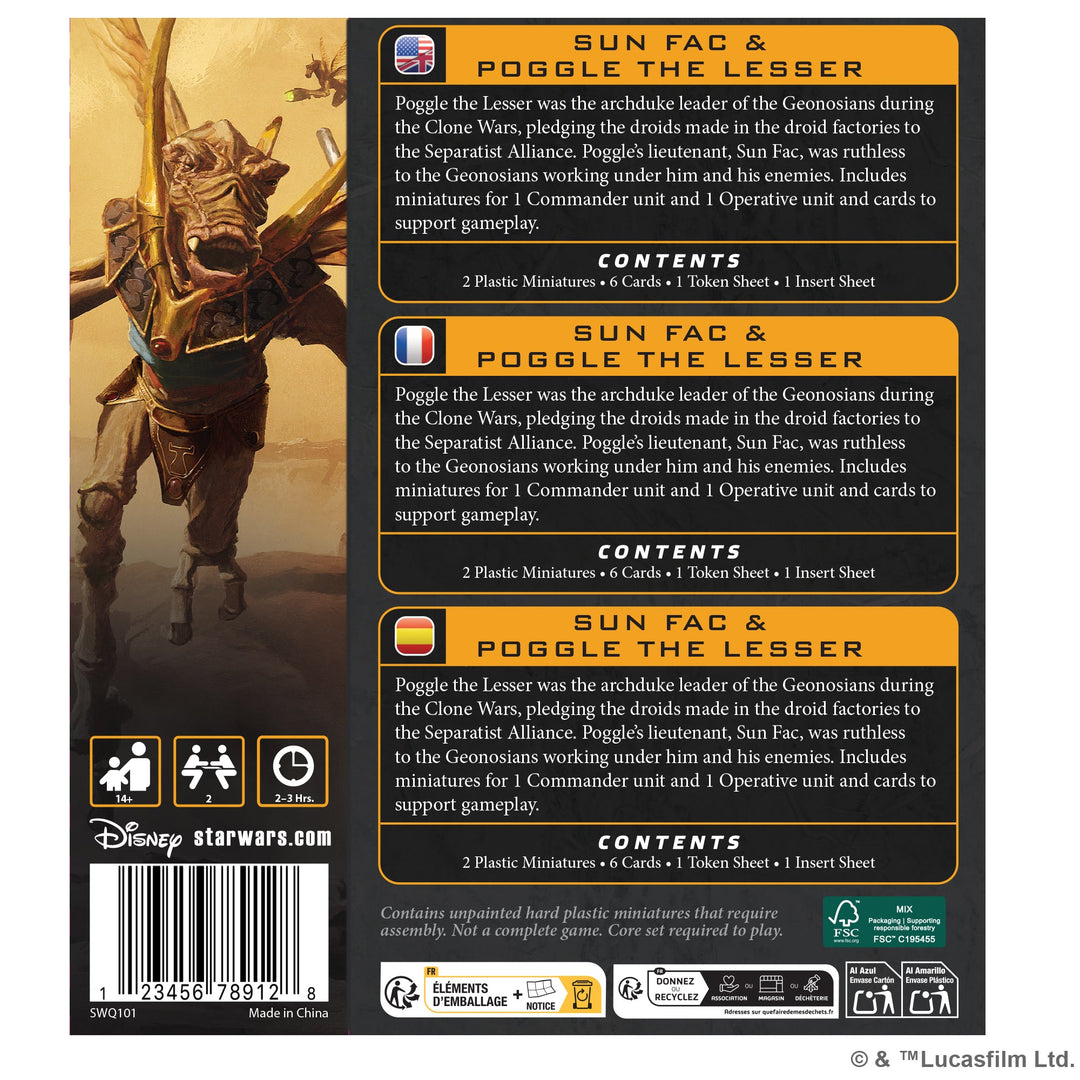 Star Wars: Legion – Poggle the Lesser & Sun Fac