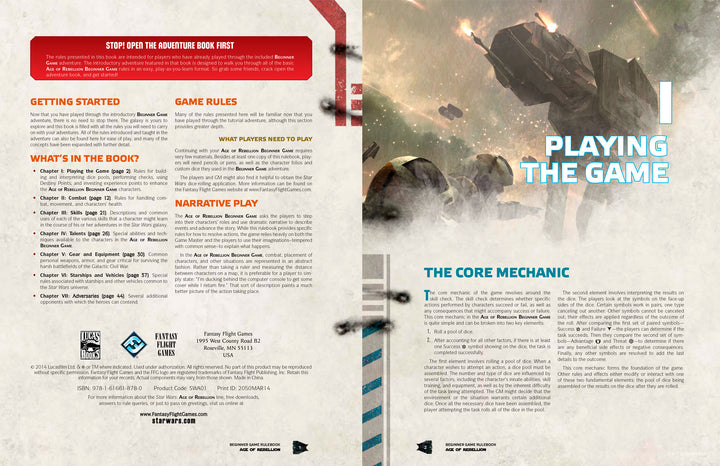 Star Wars RPG: Age of Rebellion Beginner Game
