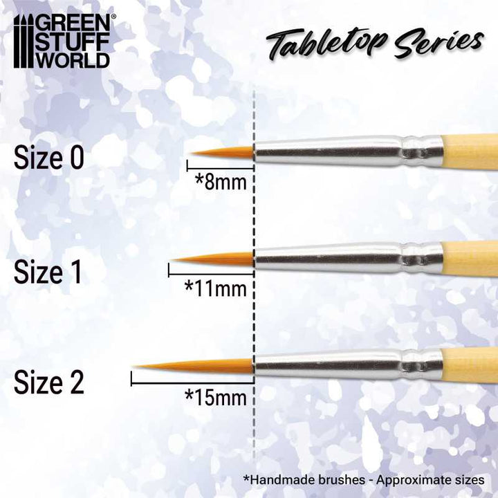 TABLETOP SERIES Synthetic Brush Set 0 (Pack of 10) (Green Stuff World)