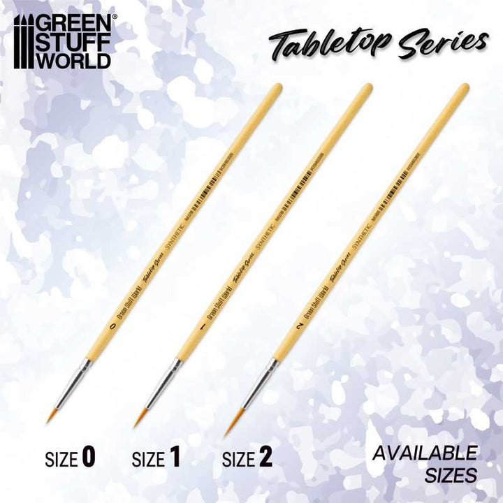 TABLETOP SERIES Synthetic Brush Set 0 (Pack of 10) (Green Stuff World)