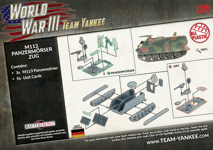 World War III: Team Yankee - M113 Panzermorser Zug (WWIII x3 Tanks) (TGBX09)