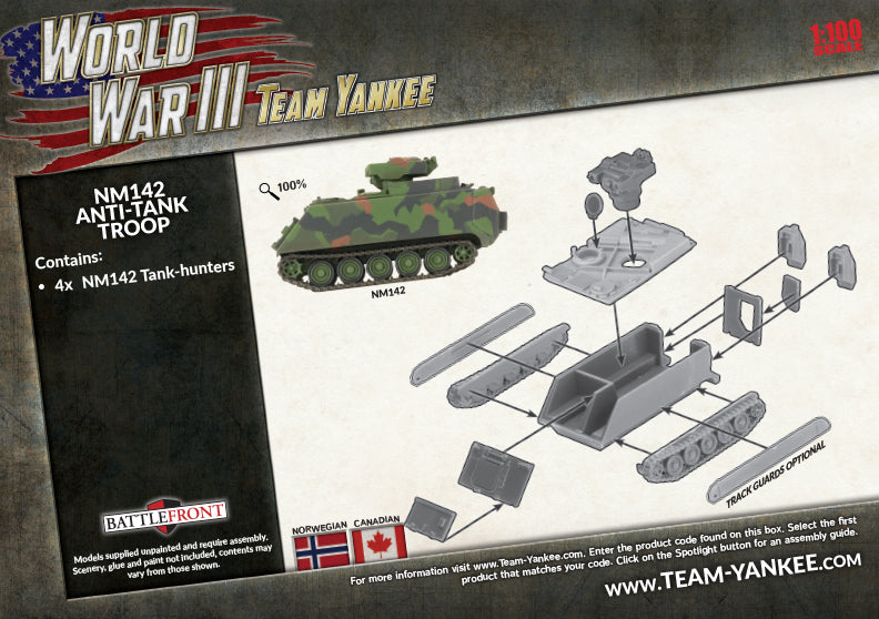 World War III: Team Yankee - NM142 Anti-tank Troop (x4) (TNOBX02)