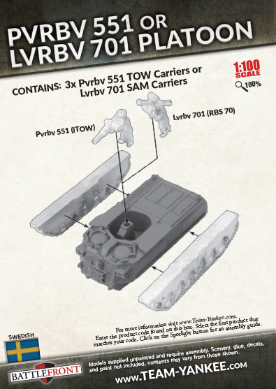 World War III: Team Yankee - Pvrbv 551 or Lvrbv 701 Platoon (x3) (TSWBX05)