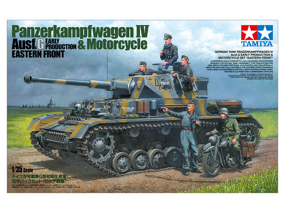 Tamiya 1/35  Panzerkampfwagen IV Ausf G. Early Production & Motorcycle Eastern Front (25209)