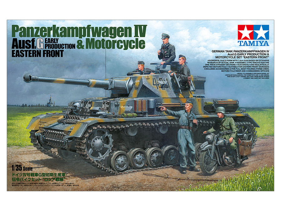 Tamiya 1/35  Panzerkampfwagen IV Ausf G. Early Production & Motorcycle Eastern Front (25209)