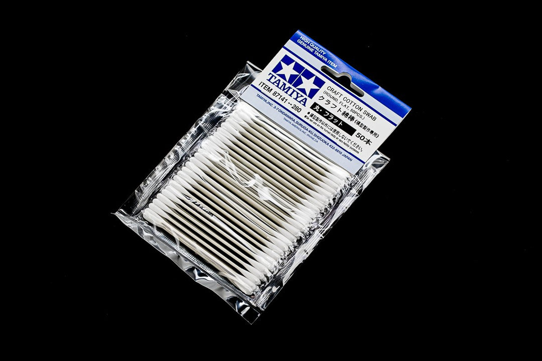 Tamiya Craft Cotton Swab, Round, Flat