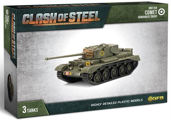 Clash of Steel: Comet Armoured Troop (x3 Plastic) (CSB04)