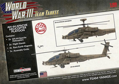 World War III: Team Yankee - AH-64 Apache Helicopter Platoon (Plastic) (TUBX21)