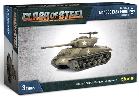 Clash of Steel: M4A3E8 Easy Eight Platoon (x3 Plastic) (CSU04)