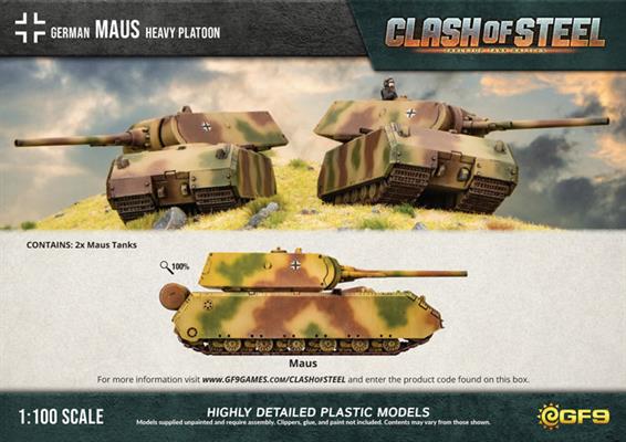 Clash of Steel: Maus Heavy Platoon (x2 Plastic) (CSG01)