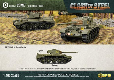 Clash of Steel: Comet Armoured Troop (x3 Plastic) (CSB04)