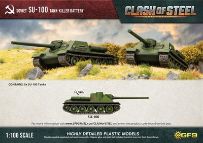 Clash of Steel: SU-100 Tank-Killer Battery (x5 Plastic) (CSS06)