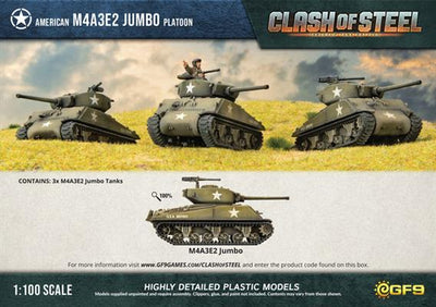 Clash of Steel: M4A3E2 Jumbo Platoon (x3 Plastic) (CSU05)