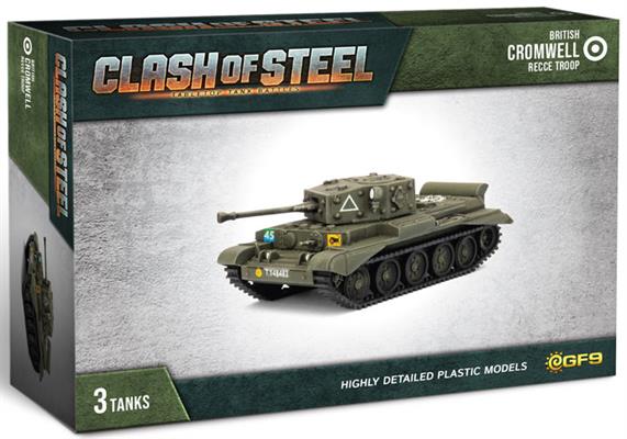 Clash of Steel: Cromwell Recce Troop (x3 Plastic) (CSB06)