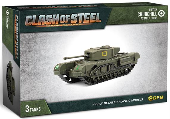Clash of Steel: Churchill Assault Troop (x3 Plastic) (CSB03)