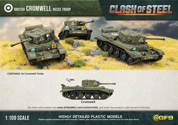 Clash of Steel: Cromwell Recce Troop (x3 Plastic) (CSB06)
