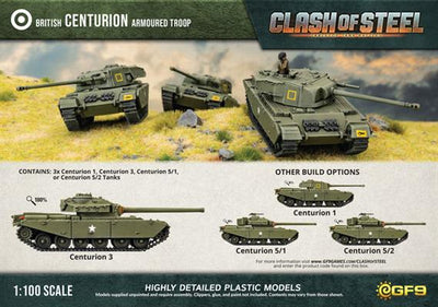 Clash of Steel: Centurion Armoured Troop (x3 Plastic) (CSB02)