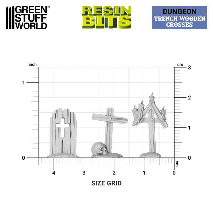 Trench Wooden Crosses 1:48-1:35 (Green Stuff World)