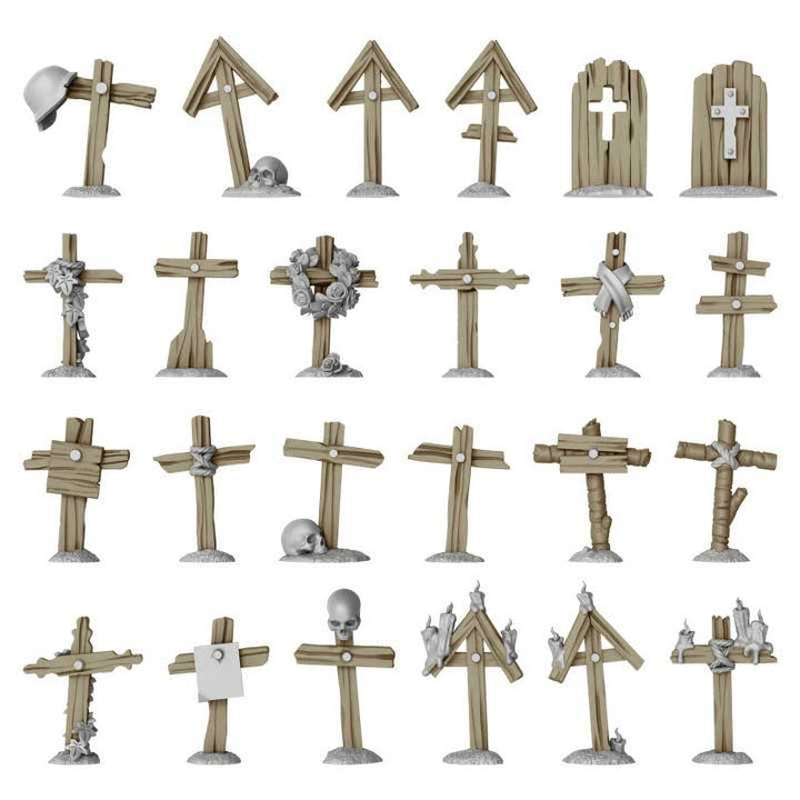 Trench Wooden Crosses 1:48-1:35 (Green Stuff World)