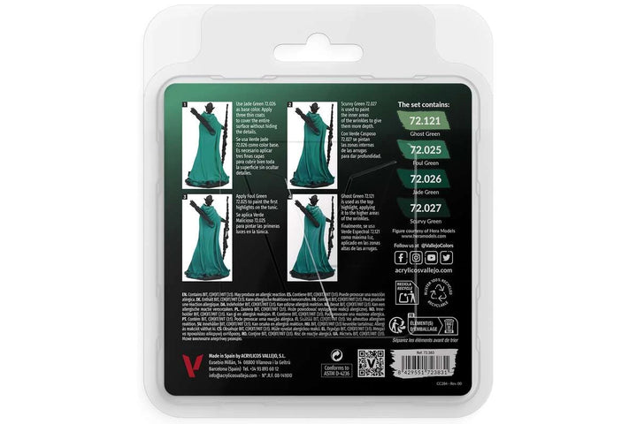 Vallejo Game Color: cold green color set, 4x18ml