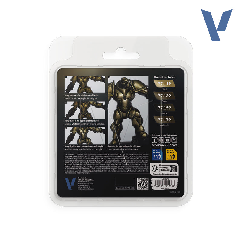 Vallejo True Metallic: Aged Metal Paint Set (77.258)