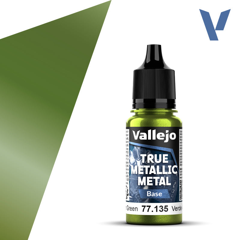 Vallejo True Metallic: Base - Amber Green (77.135)