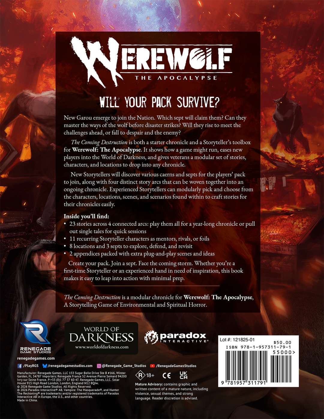 Werewolf: The Apocalypse 5th Edition - The Coming Destruction Chronicle
