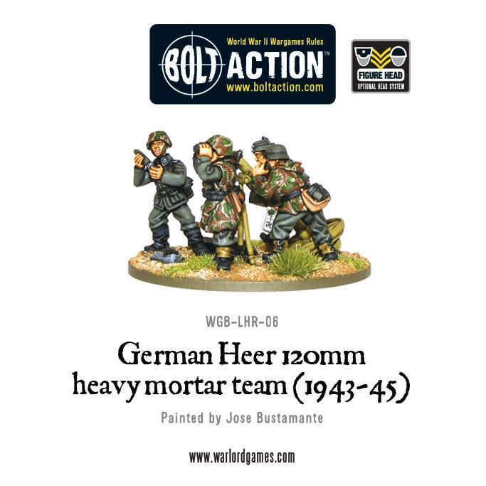 Bolt Action: German Heer 120mm heavy mortar team (1943-45)