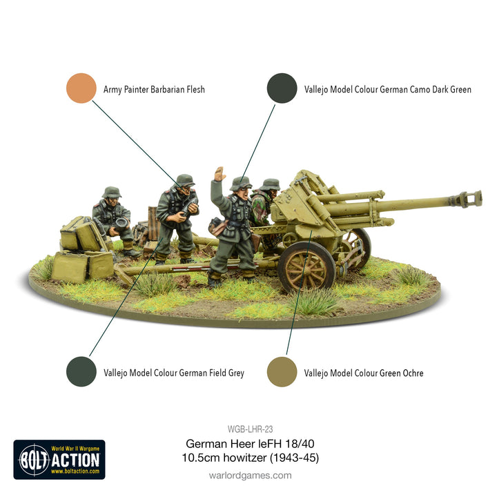 Bolt Action: German Heer leFH 18/40 10.5cm howitzer (1943-45)